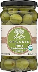 DIVINA Organic Castelvetrano Pitted Olives, 10.6 oz