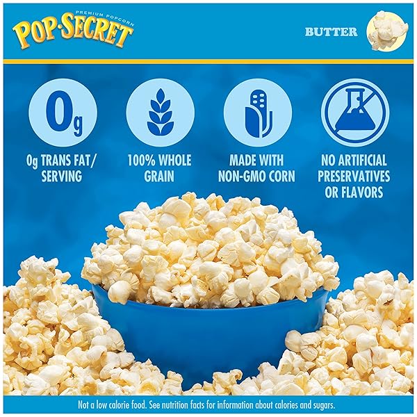POP SECRET MICROWAVE POPCORN, BUTTER, 3.2 OZ, 3 CT