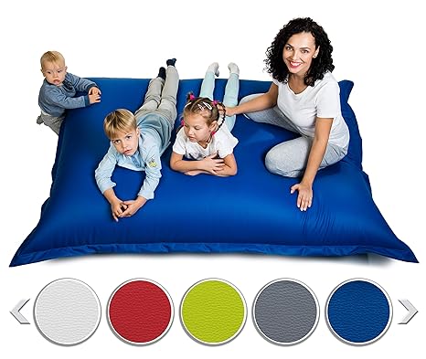 sunnypillow XXL Sitzsack, Sitzkissen aus Kunstleder Outdoor & Indoor 180 x 145 cm mit 380L Styropor Füllung Sessel für Kinder