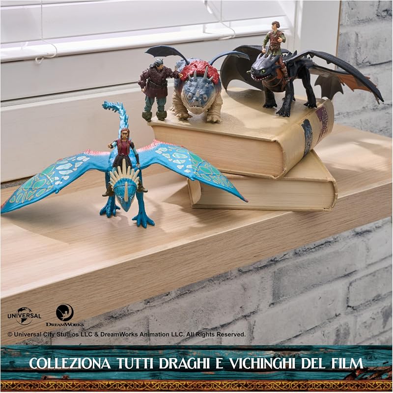 , Dragon Trainer, Tempestosa e Astrid, Drago e Vichingo, Giocattoli per Bambini, 4+ Anni