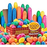 MAXYGIFT Plastic Easter Eggs Bulk (Pack of 2000 Sets) 2.25" Empty Multi-color Surprise for Fillable Hunt Easter Basket