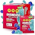 Shameless Snacks - Healthy Low Calorie Snacks, Low Carb Keto Gummies (Gluten Free Candy) - 6 Pack Sour Blue Raspberry