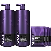Nexxus Keraphix Shampoo and Conditioner - Damaged Hair Treatment System with Keratin Protein and Black Rice, 2 Count &amp; 3 Repair Masks Treatment, 33.8 oz, 1.5 oz, 3 Count, 5 Count ( Pack of 1)