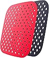 Airware Reusable Air Fryer Liners – 8.5 Inch Square, The Original Non-Stick Silicone Air Fryer Mats | Air Fryer Accessories For COSORI, INSTANT VORTEX, POWER XL, NUWAVE, and More | BPA Free (2-Pack)