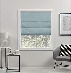 Exclusive Home Curtains Acadia Total Blackout Roman Shade, 31x64, Aqua