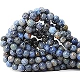 CHEAVIAN 45PCS 8mm Natural Sunset dumortierite Gemstone Beads Round Loose Beads for Jewelry Making 1 Strand 15"