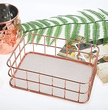 Amazon Com Rose Gold Office Supplies Desk Organizers Metal Wire