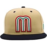 Mexico M Snapback Hat Flag 3D M Imp Flat Bill Mexico Baseball Acrylic Cap