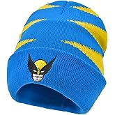 Marvel X-Men Wolverine Beanie Hat, Adult Acrylic Cuffed Knitted Winter Cap, Multi, One Size