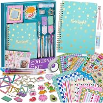 Lot de 2 kits de journal à faire soi-même, 73 pièces pour adolescentes