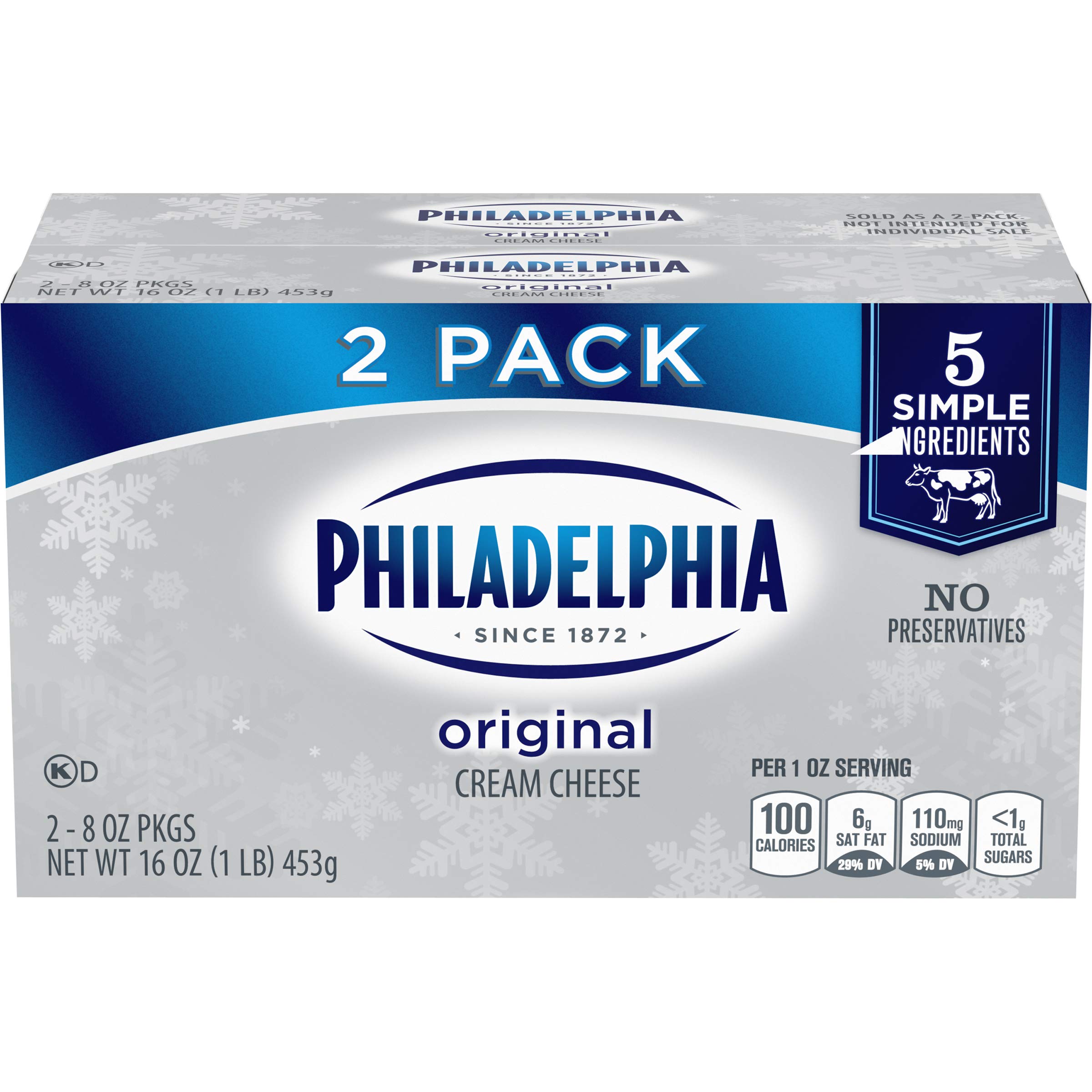 Philadelphia Cream Cheese Spread (8 oz Bricks, Pack of 2) Buy Online