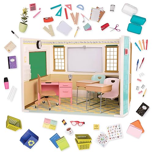 Our Generation- Awesome Academy School Set- Playset, Dolls and