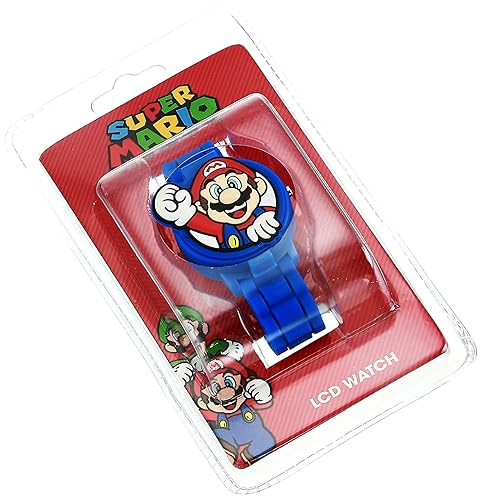 Accutime Kids Nintendo Super Mario Digital LCD Quartz Flip Open