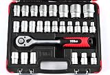 Hilka 01123202 32 Piece 1/2-inch Drive Socket Set Chrome Vanadium Steel Ratchet view 5