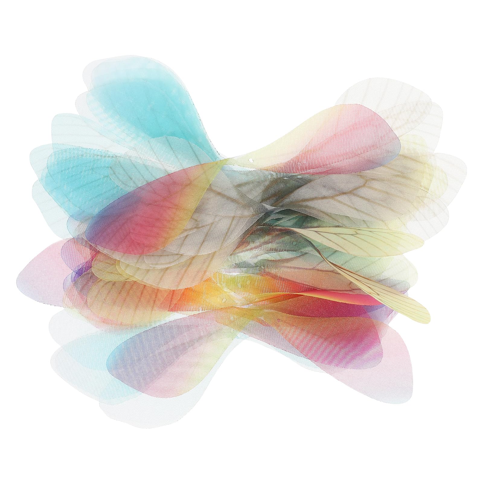 NUOBESTY 50pcs Butterfly Wing Charms Handmade Dragonfly Wing Pendants for DIY Jewelry Earring Crafts Making Wedding Decor (Random Color)