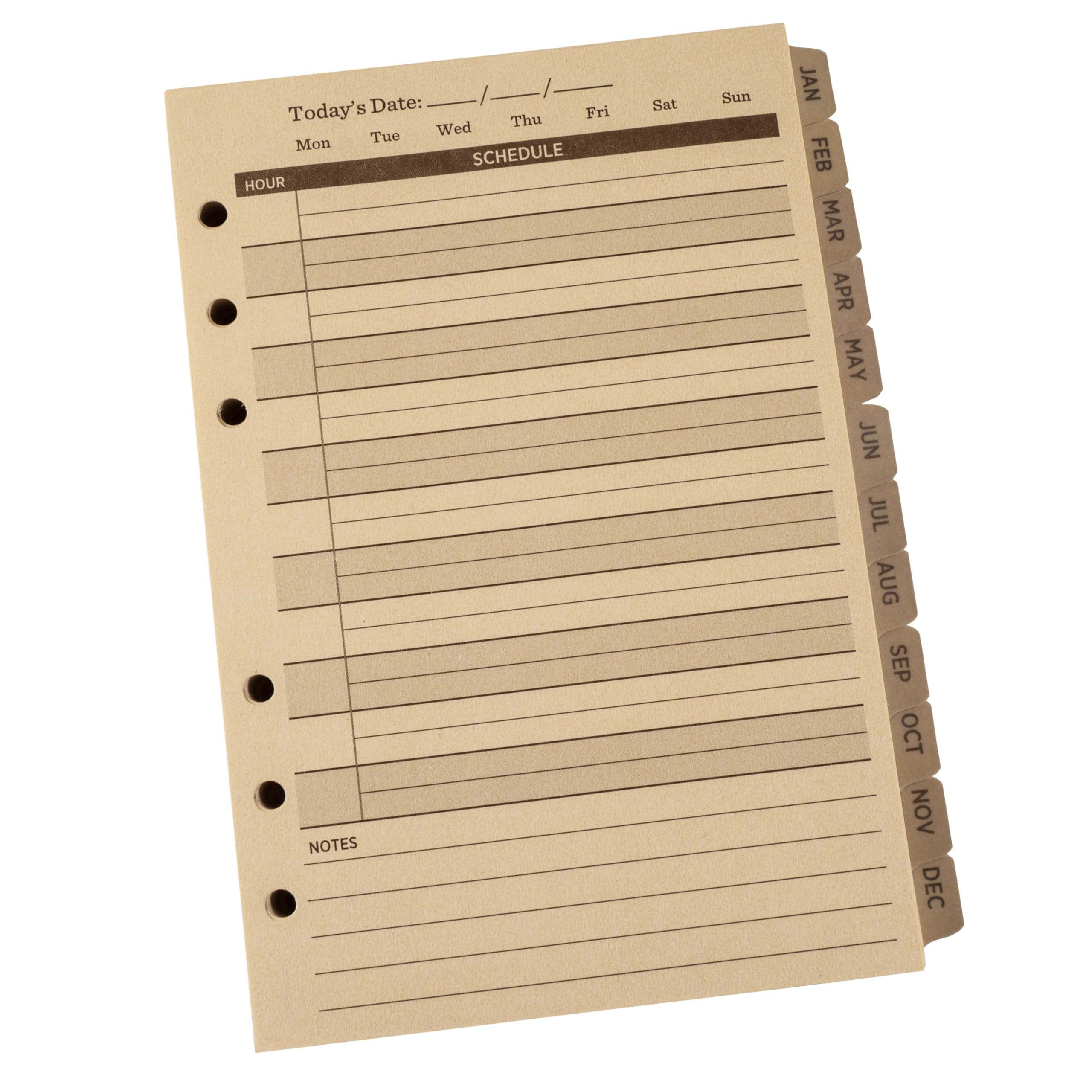 Rite in the Rain Weatherproof Daily Calendar Set, 5" x 7", Tan Sheets, 365 Days (No. 9260D)