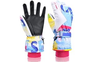 RunRRIn Ski Gloves, Waterproof Snow Gloves -30℉ Winter Gloves for Cold Weather, Warm Snowboarding Gloves - for Men, Women, Kids, Boys and Girls