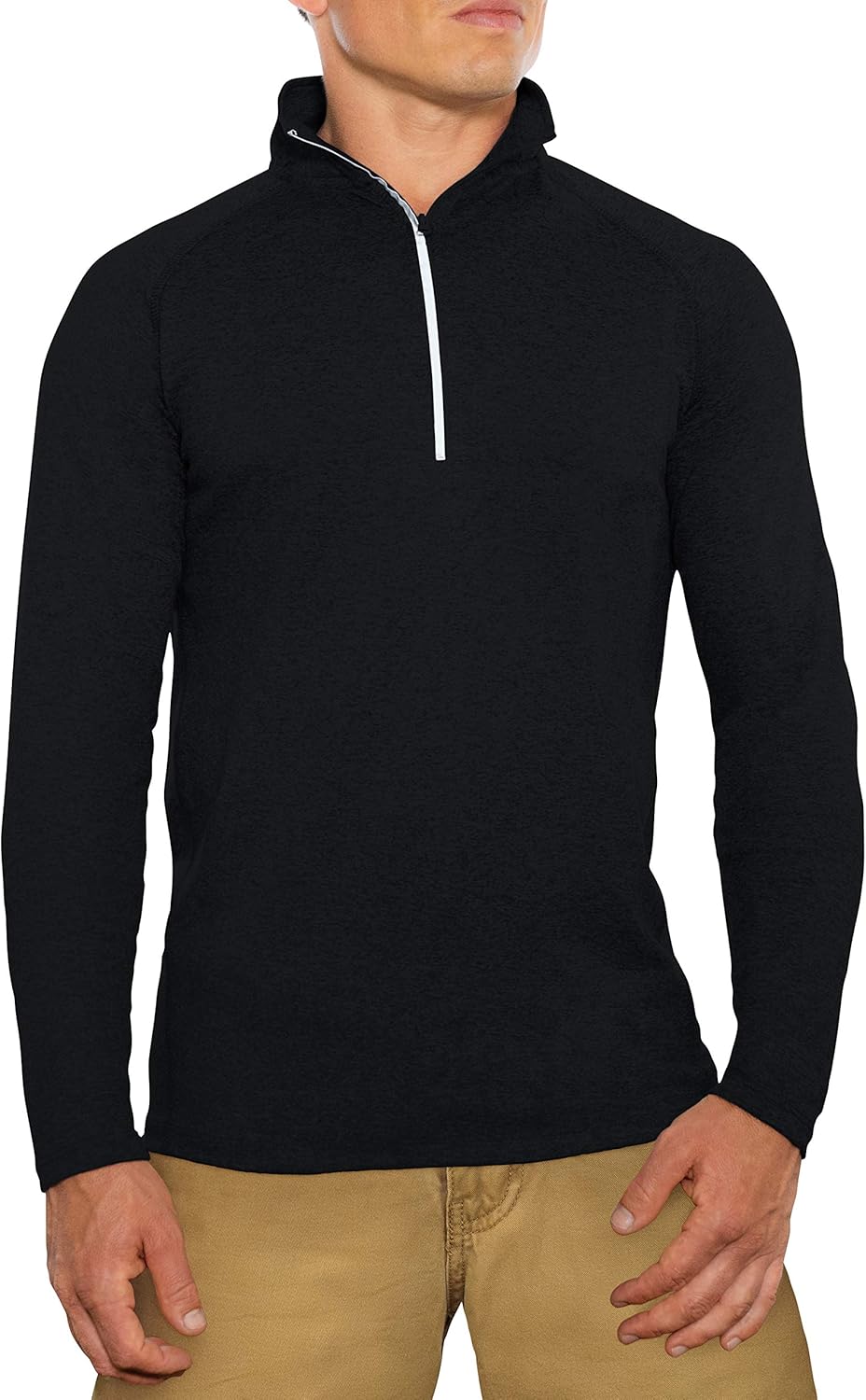 CC Perfect Slim Fit Quarter Zip Pullover Men | Quick Dry Fit Tech Performance | Mens Moisture 