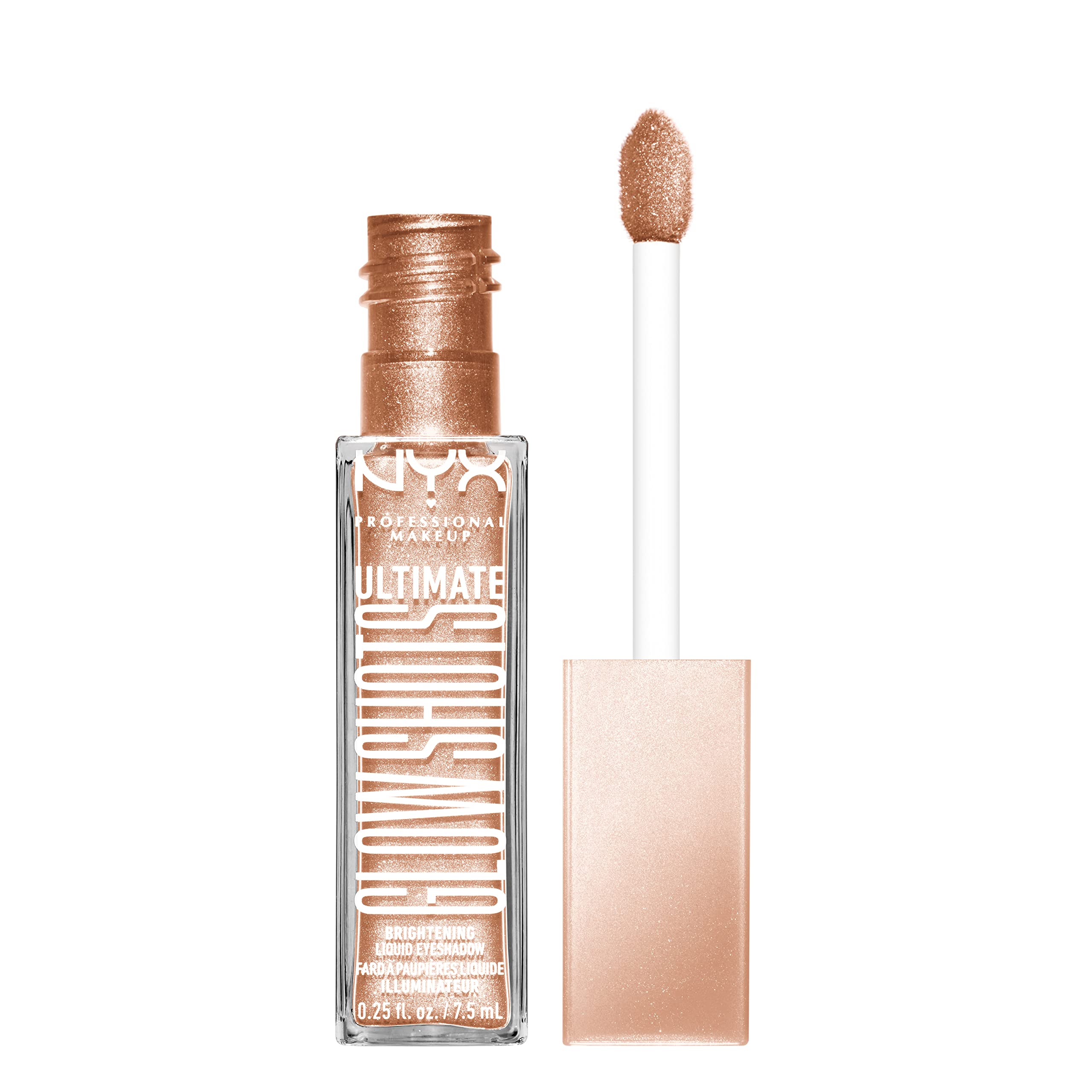NYX Professional Makeup Liquid Eyeshadow, Long-lasting 12h Wear, No Flake & No Fallout, With Vitamin C, Ultimate Glow Shots, Highkey Lychee