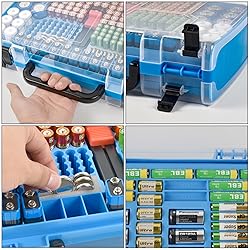 Battery Storage Organizer Case Holder Box with