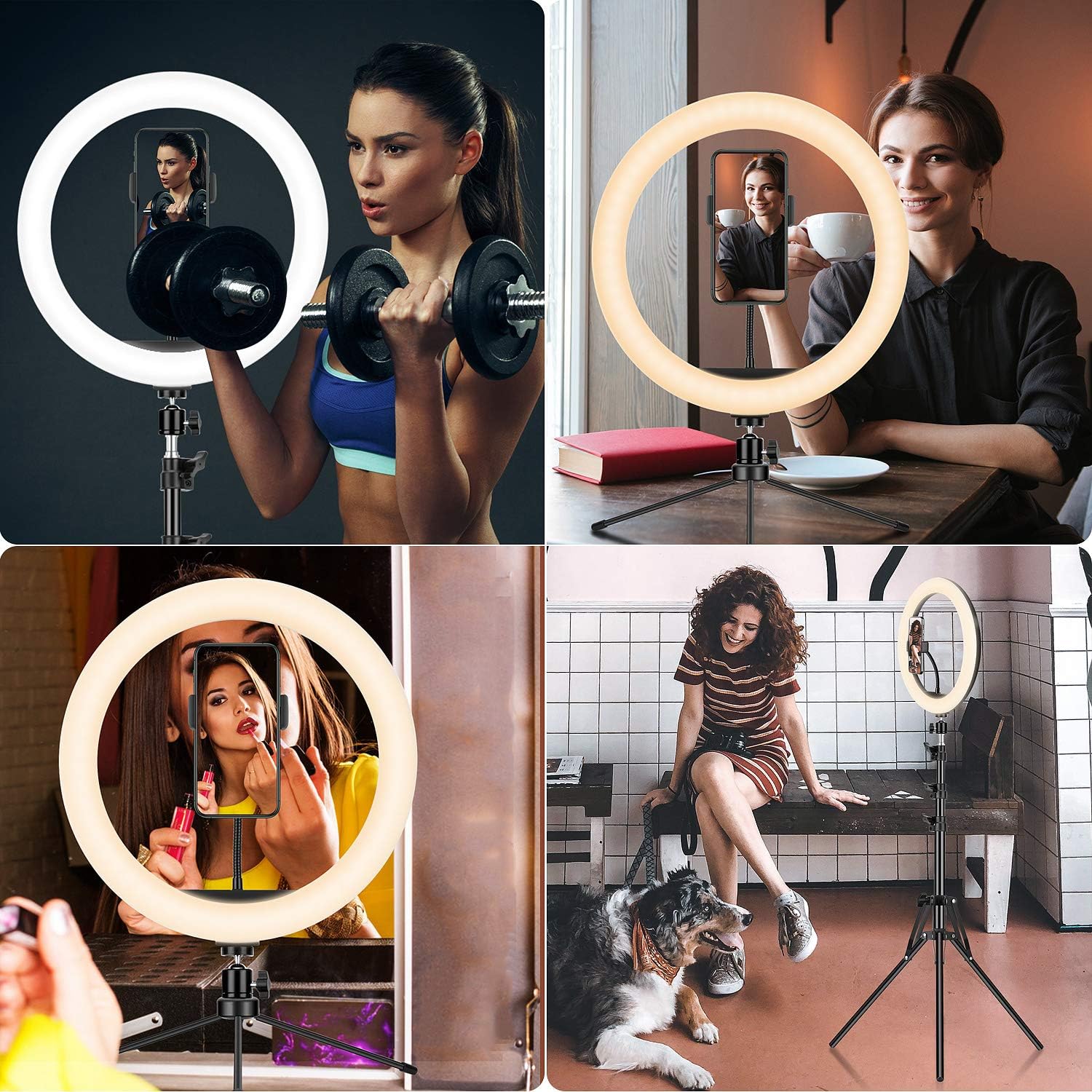 11.5 inch Ring Light with Tripod Stand & Phone Holder Tall 177cm/69.5",Large Professional Selfie Ring Lights for Phone,LED Standing Ringlight for Makeup,Video,Streaming,Youtube - Image 5