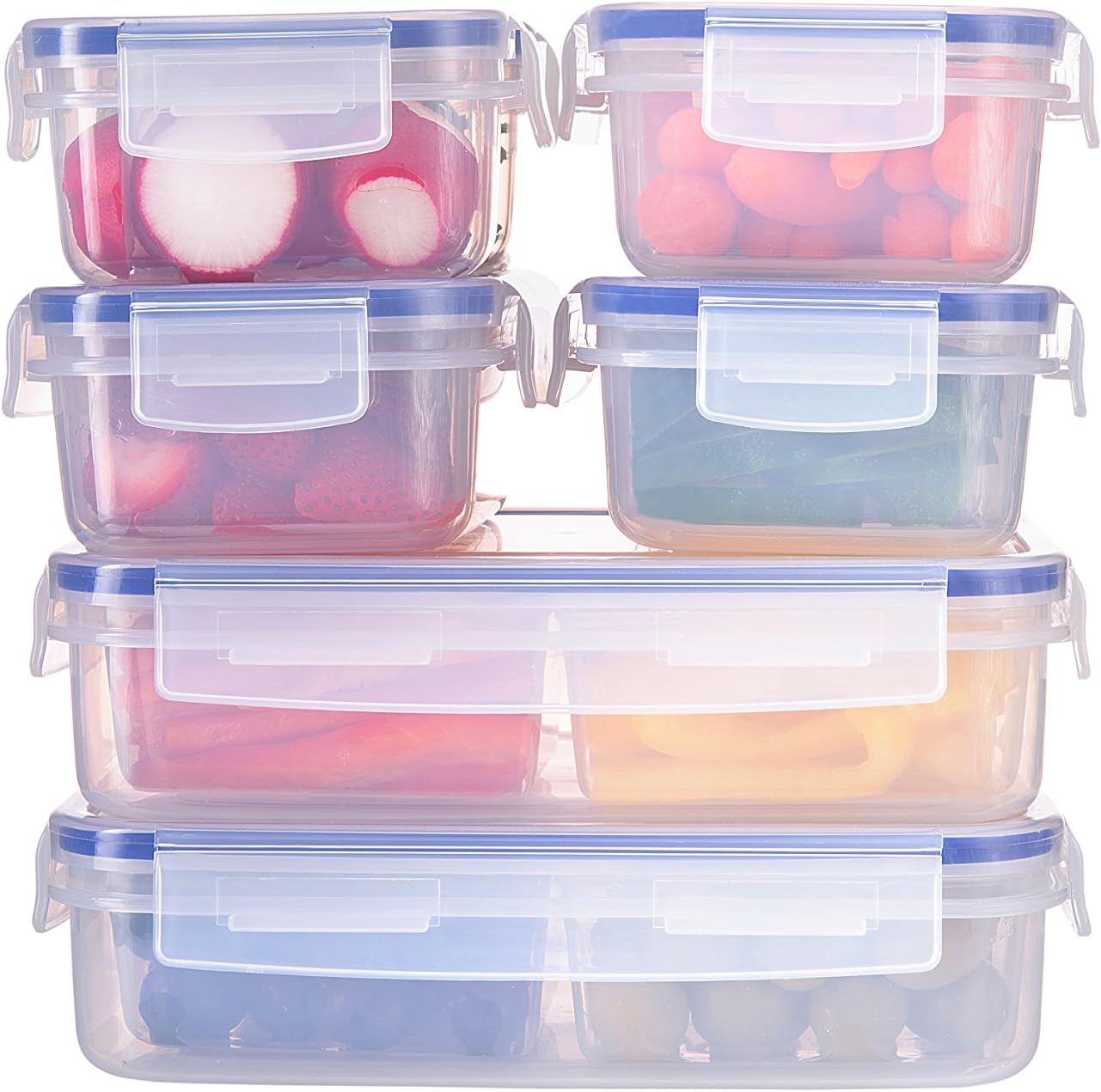 Komax Biokips Food Storage Containers Set Airtight (7) Including Lunch
