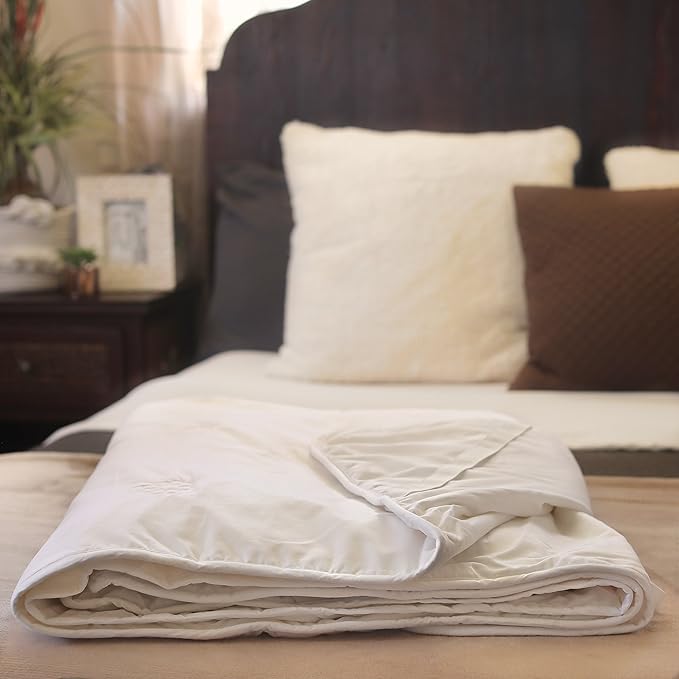 Silk Bedding Direct SILKFILLED MATTRESS TOPPER. QUEEN SIZE. Long