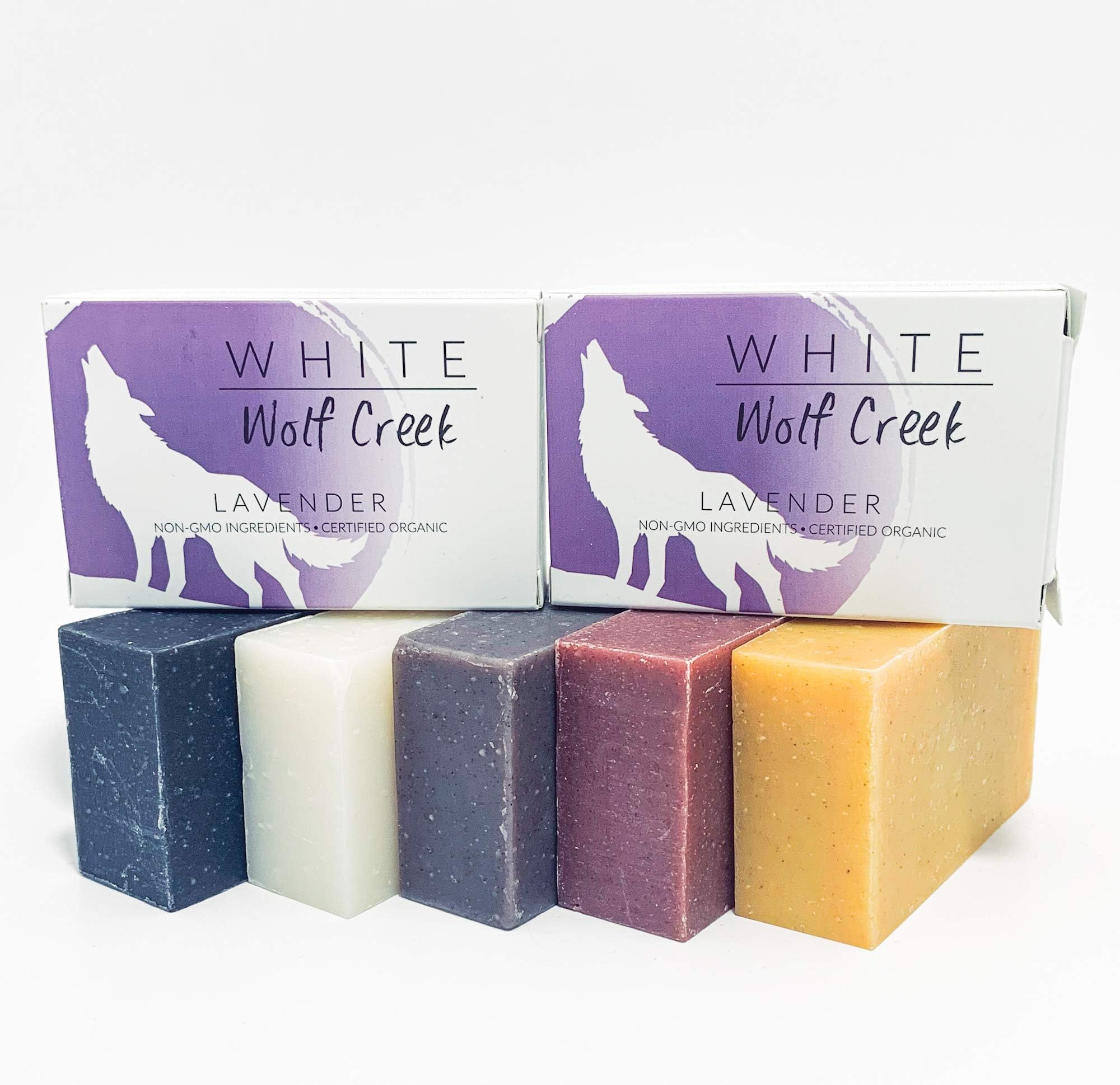 White Wolf Creek Hand Soap - All Natural Handmade Organic Soap Bar, Cold Pressed, Bath Bar Soap Scented using essential oils for a great Hands,Face and Body Wash, Set of 2 Bars (Lavender, 2 Pack)