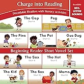 Charge into Reading Decodable Books (Stage Pre-1): 10 CVC Beginning Reader Short Vowel Decodable Books to Help Pre-K and Kindergarten Early Readers Learn to Read (One Short Vowel Sound Per Book)