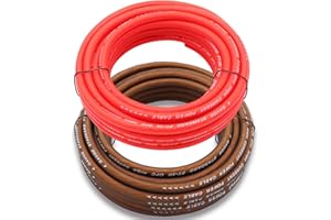 Welugnal 4 Gauge 26ft Black and 26ft Red Power/Ground Wire True Spec and Soft Touch Cable for Car Amplifier Automotive Traile