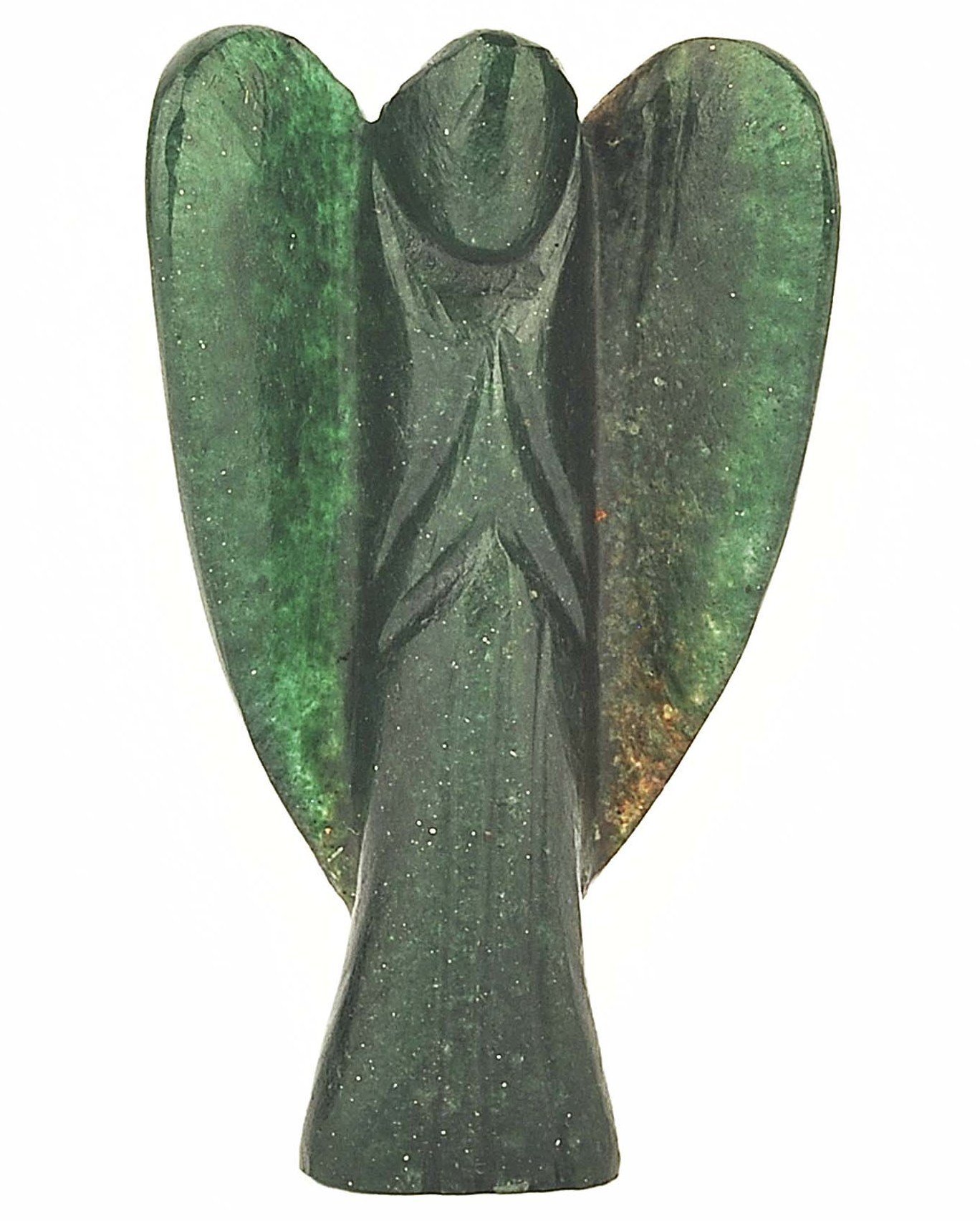 Beautiful Green Aventurine Angel Carving Crystal Healing Reiki feng Shui Wellness Positive Energy Gift Peace Meditation Handcrafted