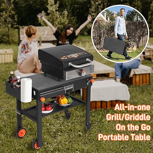 Blackstone Griddle Stand Portable Outdoor Grill Table, Folding - Main Image