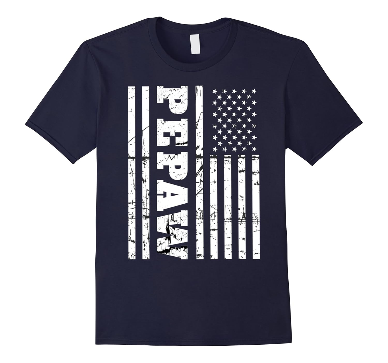 Vintage Pepaw T-Shirt with American Flag Grandfather's Gift-Rose