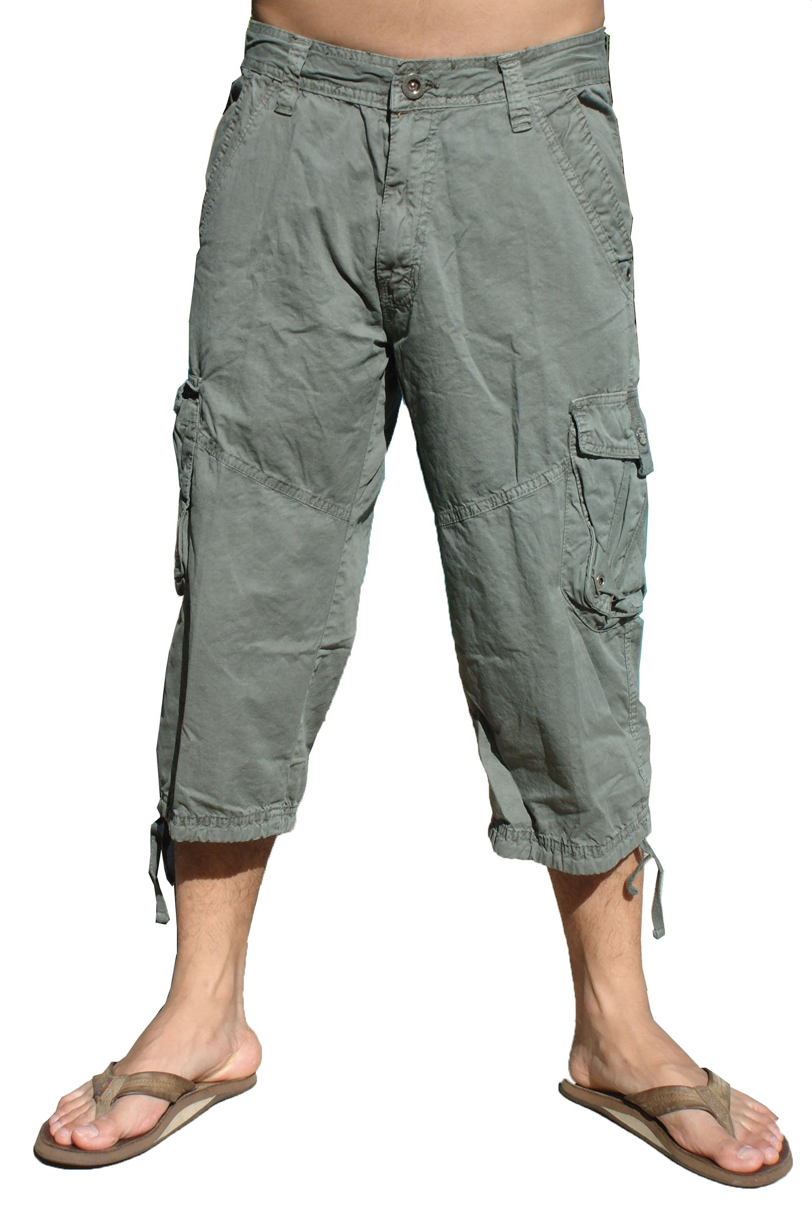 mens cargo capri pants