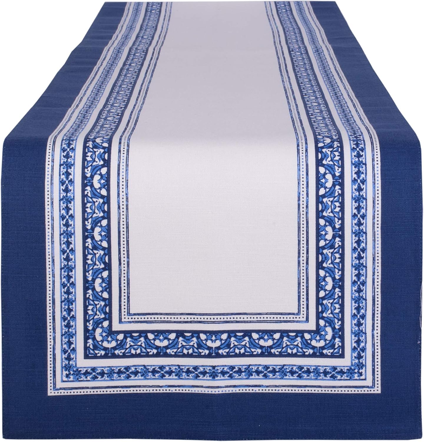 Amazon Com Dii Porto Stripe Print Kitchen Textiles Table Runner