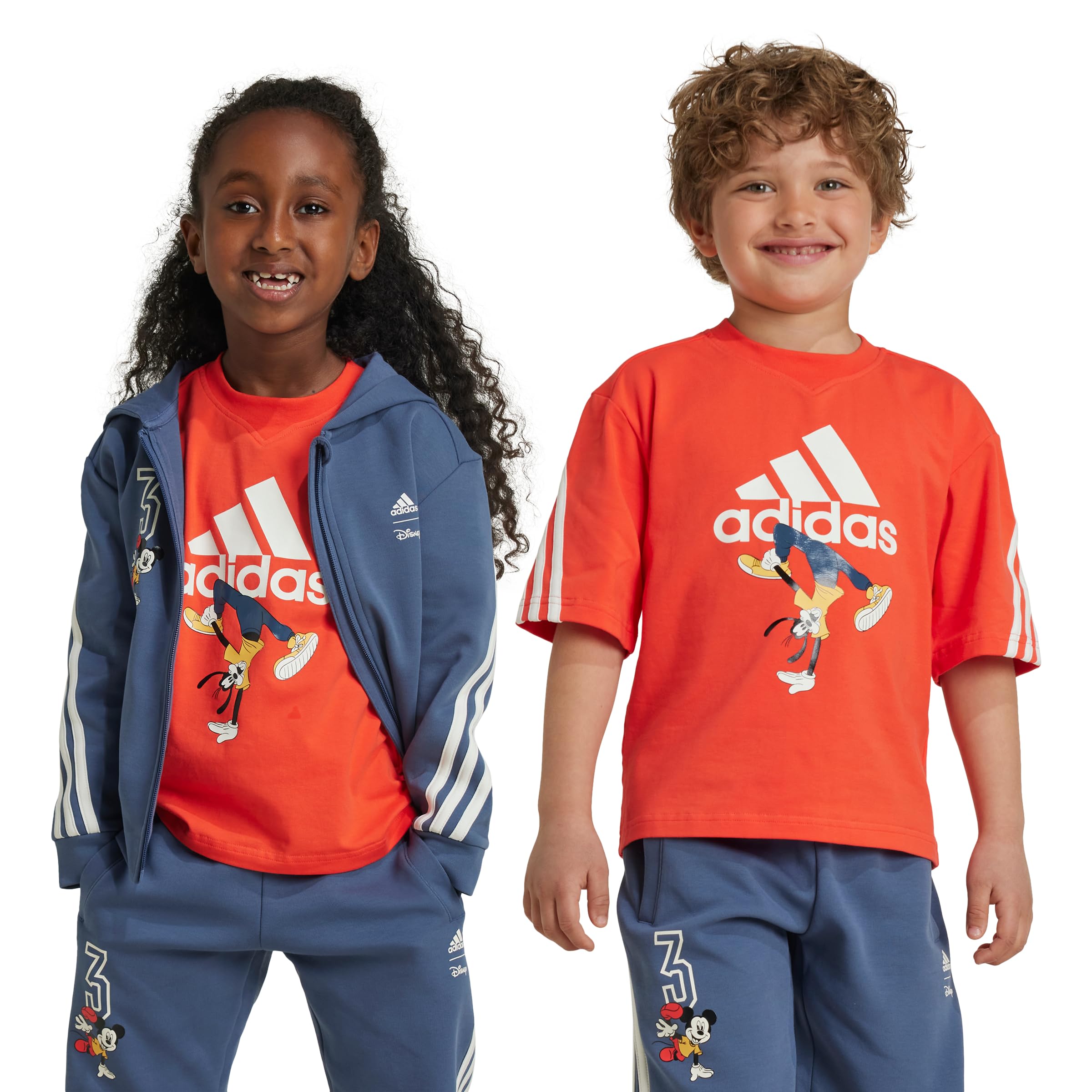 Photo 1 of adidas Unisex Kid's Disney Mickey Mouse T-Shirt, Bright Red/Off White