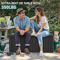 YITAHOME Outdoor Storage Box with Cushion, 120