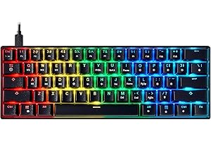 Mizar MZ60 Luna Mechanical Gaming Keyboard | 60% Keyboard 62 Key ANSI US Layout | RGB LED Backlit | Anti Ghosting NKRO | Prog