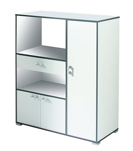 demeyere Buzz Küchenschrank Spanplatte und Melamin Weiss 90 x 112 x 40 cm