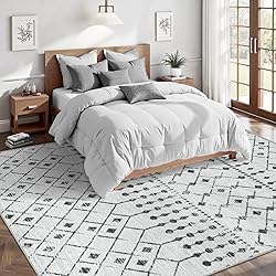 SERISSA Washable Area Rug,5x7 Soft Non Slip Boho