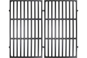 Utheer for Weber Spirit Grill Grates,17.5'' Cast Iron Grates for Spirit E210 Parts, 7637 Grill Grate for Spirit 200 & Spirit II E210/220, Replacement Parts for Weber Gas Grills with Front Control