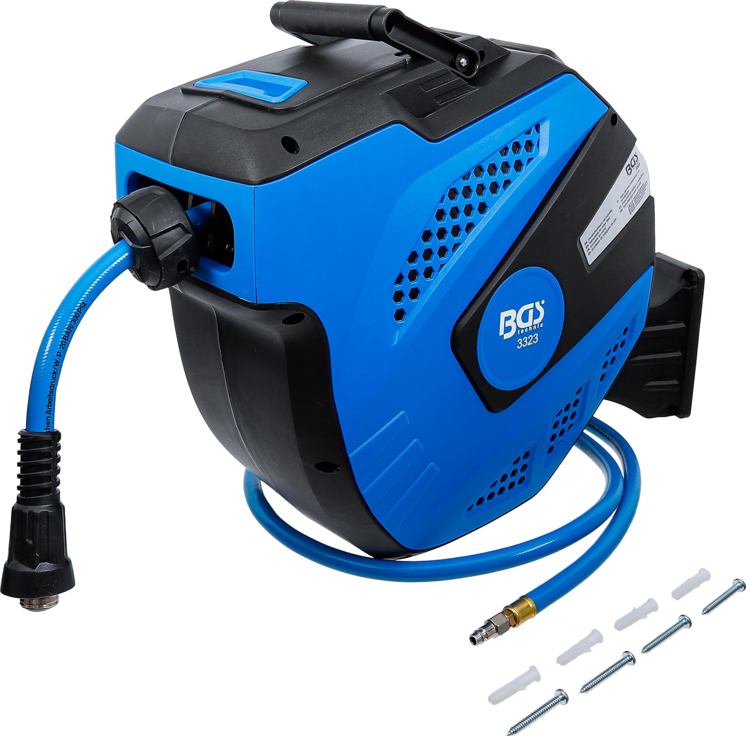 BGS 3323 | Retractable Air Hose Reel | Automatic | 12 m + 2 m