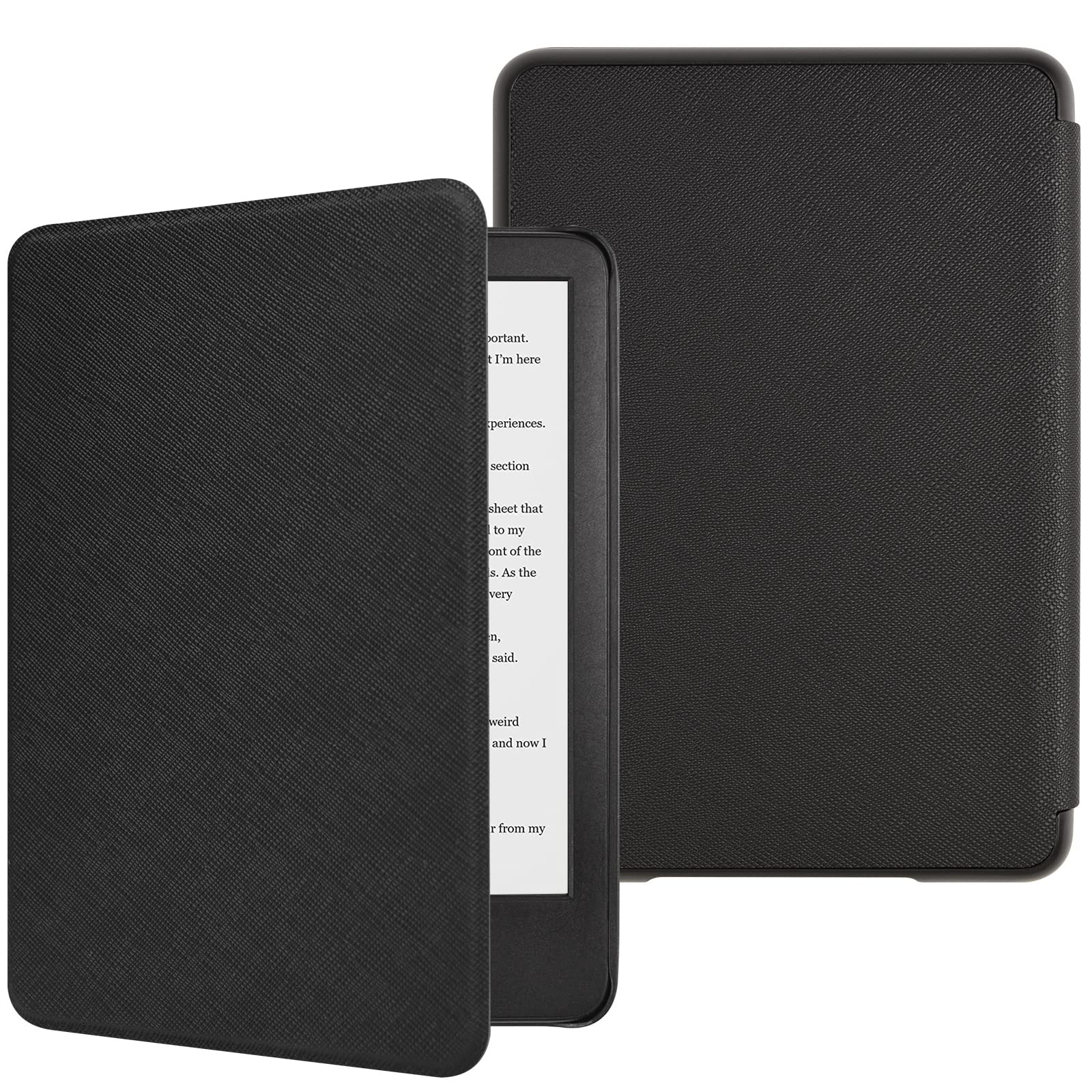 DMLuna Case for All-New 6" Kindle 11th Generation 2024/2022, Model:C2V2L3, Ultra Thin and Lightweight Smart Protective Durable Premium PU Leather Cover with Auto Sleep Wake Function,Black