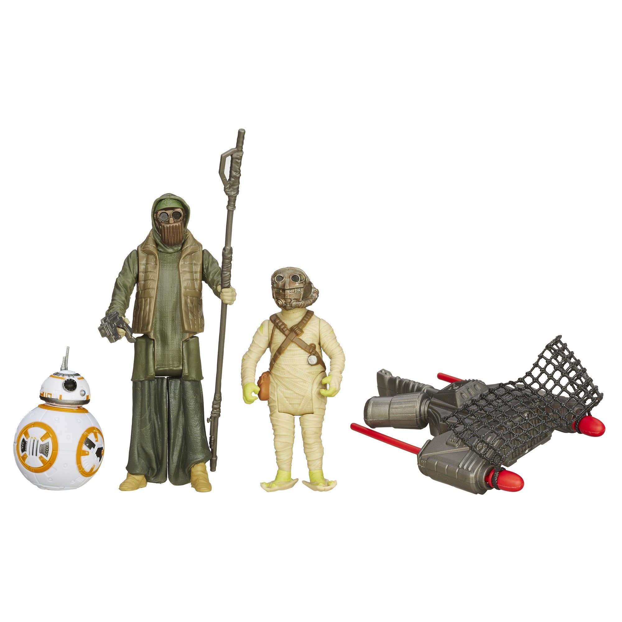 Star Wars The Force Awakens 3.75-Inch Desert Mission BB-8 and Unkar's Thug Figure (Pack of 3)