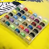 HWX Media 36 Pcs Pre-Wound Bobbins for Brother Janome Singer Sewing view 7
