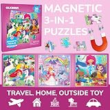 QUOKKA Magnetic Puzzles for Toddlers Unicorn Princess 36 pc Travel Game view 2