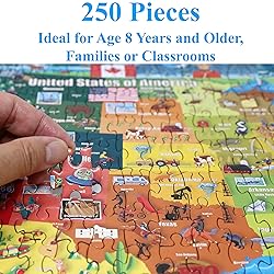 Think2Master United States Map 250 Pieces Jigsaw