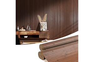OUZUGIE 2 Pack 96x48 Inch Natural Bamboo Wall Panel – Coffee Pole Wrap Paneling for Walls, Ceilings, Cabinets, Furniture – Ideal for Bedroom, Living Room & Office DIY Decor