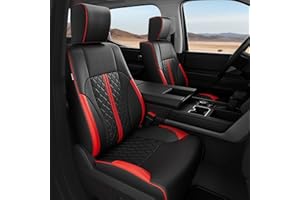 RIDEPOSH for Toyota Tundra Seat Covers Crew Max Double Cab SR SR5 2022 2023 2024 2025, Waterproof Custom Leather Car Seat Cov