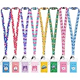 8-Pack Asssorted Breakaway Lanyards with Waterproof Badge Holders, Polyester Neck Straps for ID Cards, Events, Office, and Schools